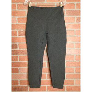 Spanx Womens Cropped Leggings Stretch Pull-On Athletic Yoga Gray Size Medium